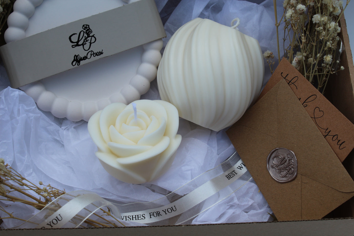 Stillhetens Set – Handgjorda ljus & harmonisk inredning i presentbox