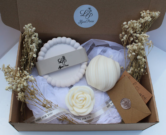 Stillhetens Set – Handgjorda ljus & harmonisk inredning i presentbox