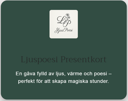 Ljuspoesi Presentkort