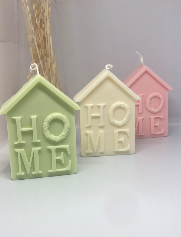 Noel – handgjort husformat blockljus i sojavax