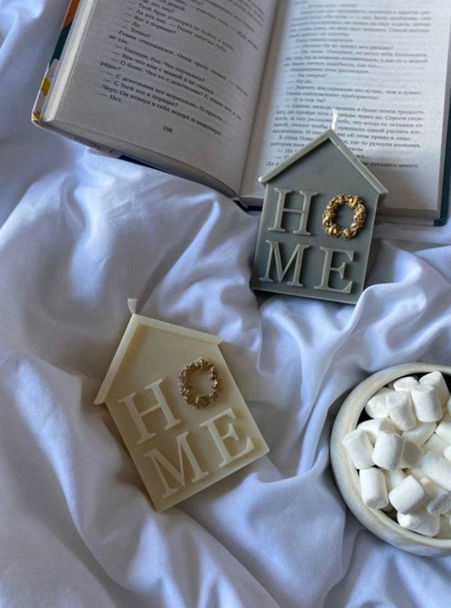 Noel – handgjort husformat blockljus i sojavax