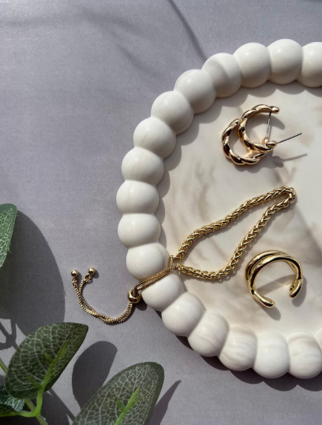 Marbella – Rund Handgjord Bricka för Ljus och Dekoration