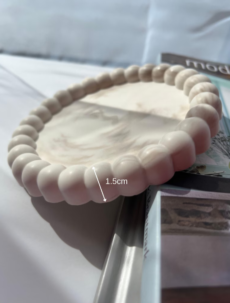 Marbella – Rund Handgjord Bricka för Ljus och Dekoration